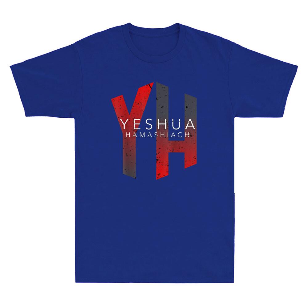 Yh Yeshua Hamashiach Christian Funny Quote Vintage Unisexs Short Sleeve Tshirt