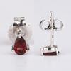 925 Sterling Silver Earrings Pink Tourmaline Pear 5x3mm Rhodium or Yellow Gold Plated Elegant Women Jewelry