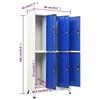 VidaXL Locker Cabinet Grey and Blue 90x45x180 Cm Steel 339802