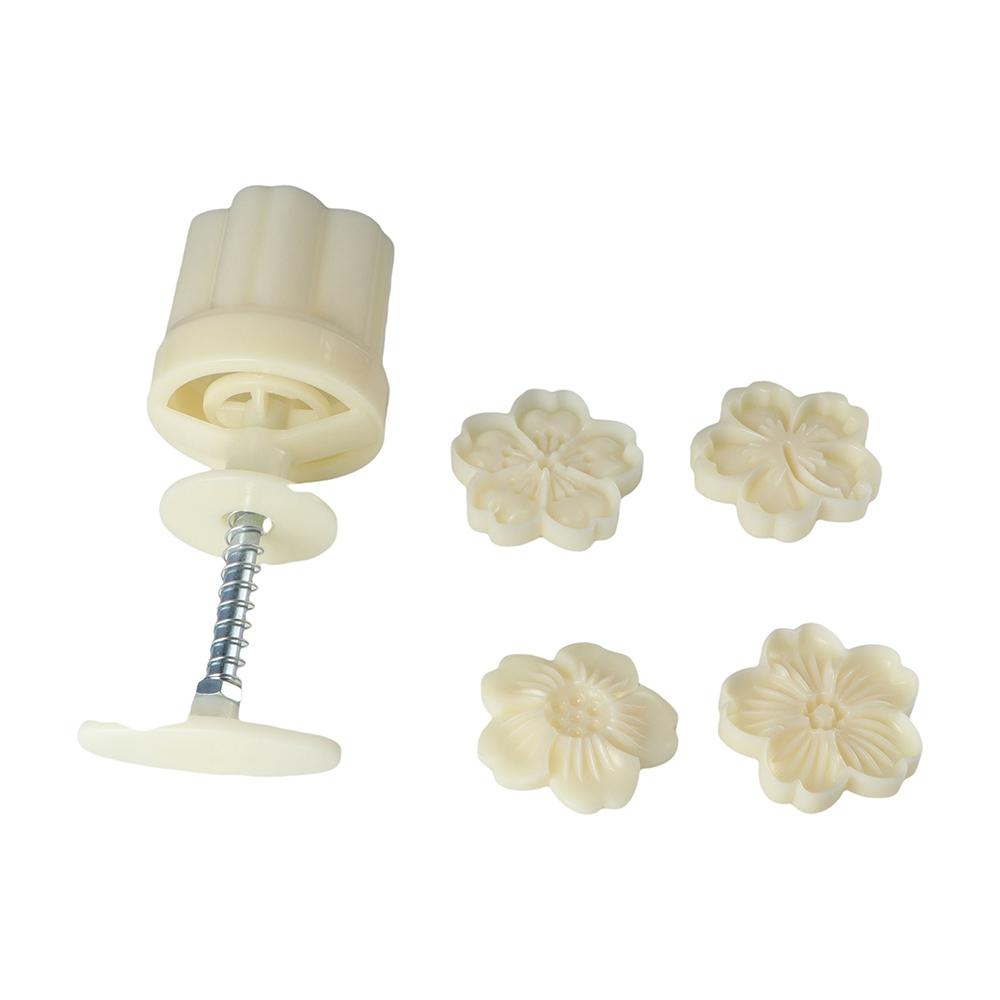 Pattern Pie Making Manual Press Sakura Mooncake Mold Mooncake Press Pastry Tool Cookie Stamps