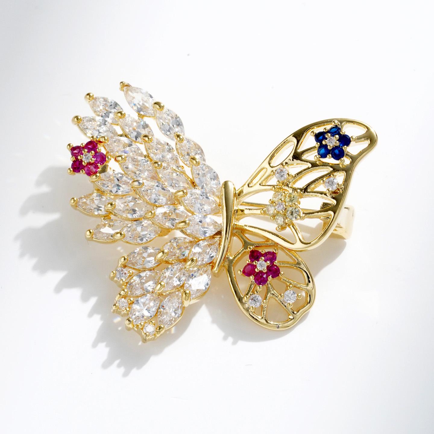 Bo Xin Yun Elegant Butterfly Cubic Zirconia Brooch for Women