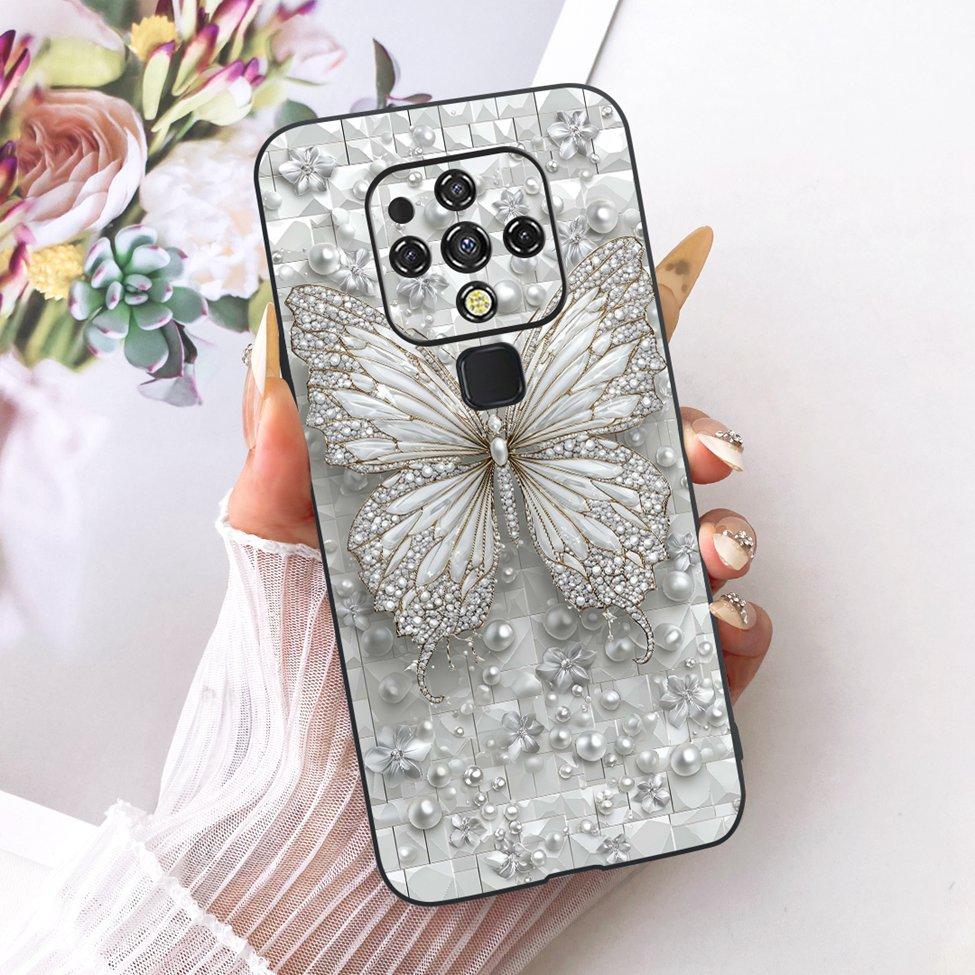 For Tecno Camon 16 CE7 CE7j CE9h Case For Tecno Camon 16 Pro Cover Cute Cat Fashion Butterfly Painted Casing