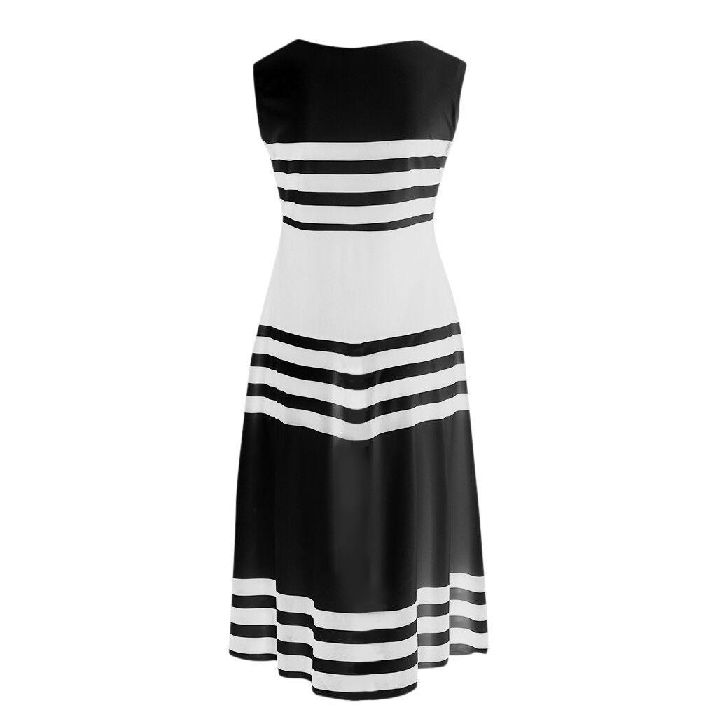 monochrome stripe dress
