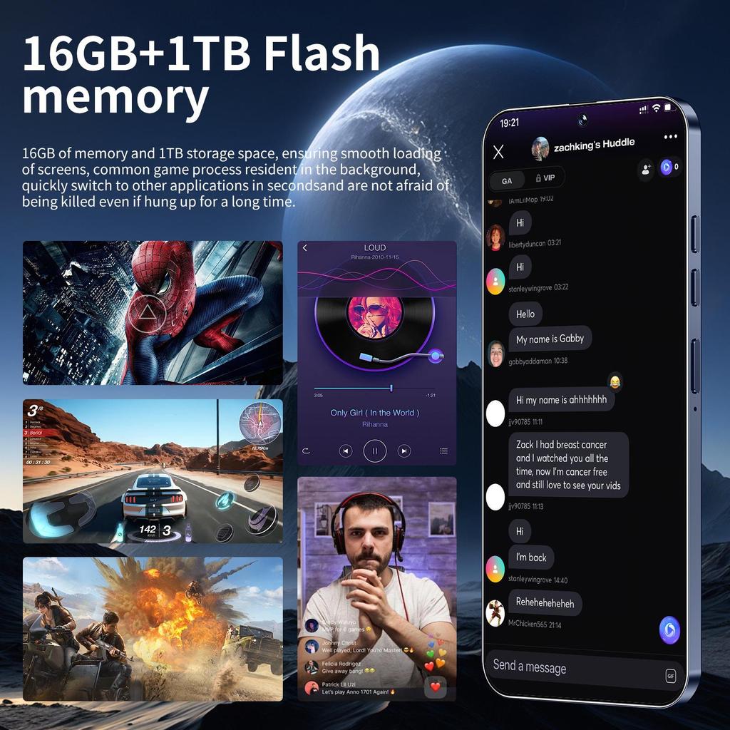 S26 Ultra Android Smartphone, 16GB+1TB, Ideal for International Use