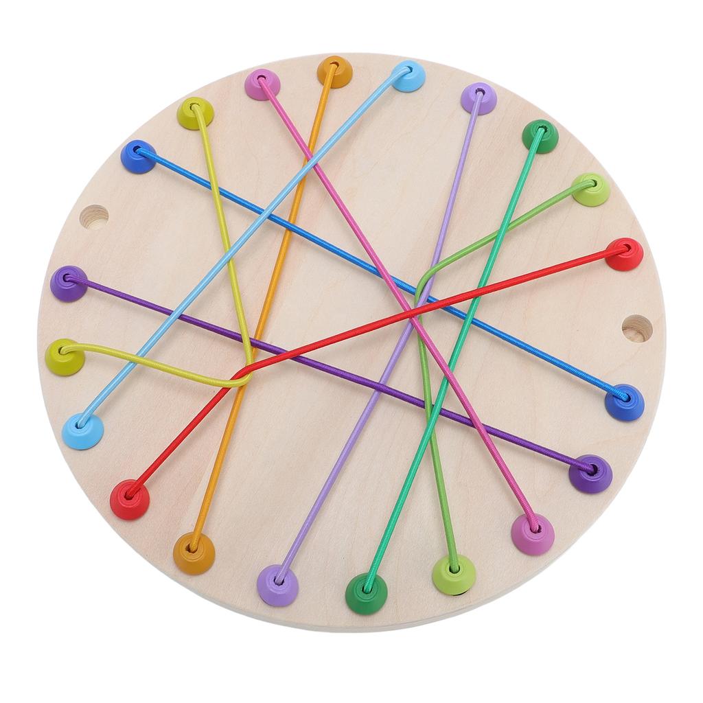 Wooden Rope Puzzle Game Interactive Multi Level Twisted Rope Untangling Game for Toddlers