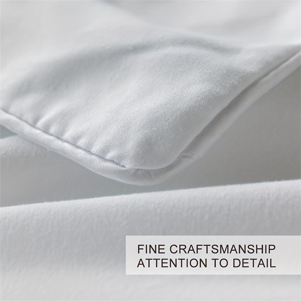 3-Piece Soft Grey Plant Printed Duvet Cover Set - Comfortable, Breathable, and Hypoallergenic Bedding for Bedroom and Guest Room
