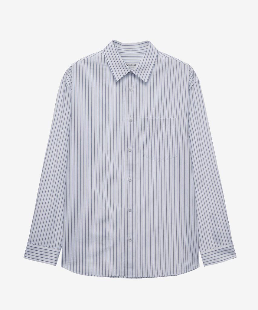 MINDBRIDGE [Couture] Crease 50-Count Light Blue Striped Oversized Shirt