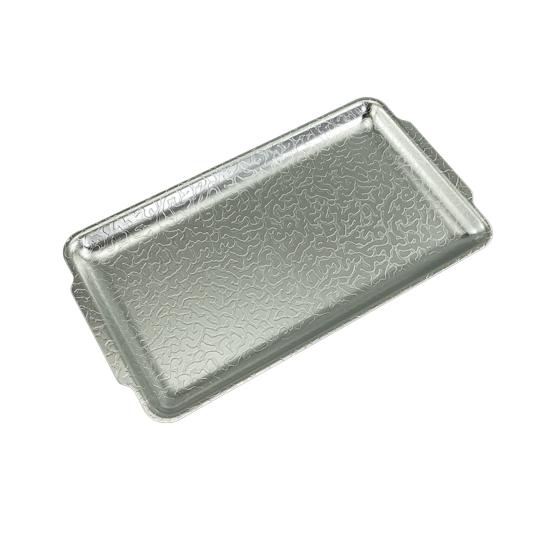 Japanese Retro Food Plate Stainless Steel Serving Tray Food Grade Safe Rectangular Plate Kitchen Dining Dish for Sushi Dessert