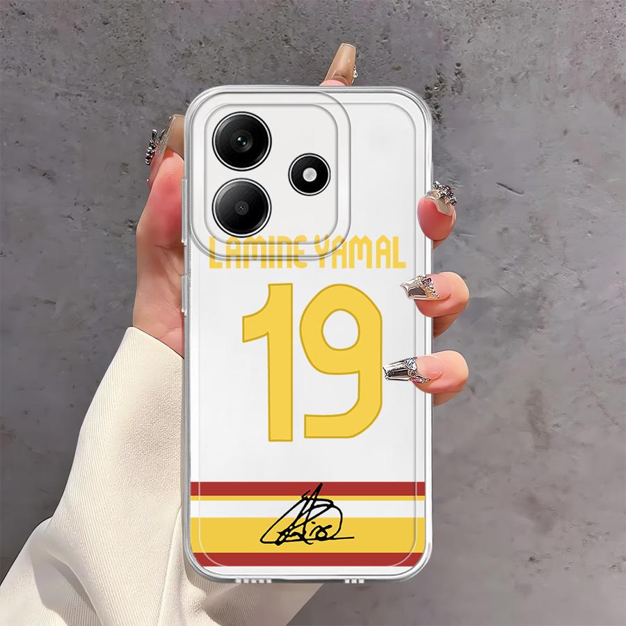 Case for Xiaomi Redmi Note 14 Pro Plus 14C 9 10 11 10S 11S 12 13C 12S A4 Note 13 Soft Phone Cover FootBall Number