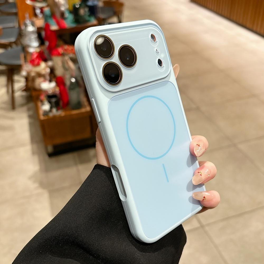Matte for Magsafe Camera Film Case for iPhone 15 16 Pro Max 13 14 Instantly Change To 17 Pro Max Liquid Silicone Cover