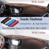 For Hyundai Santa Fe DM IX45 2013 2014-2018 Suede Leather Dashmat Dash Mat Cover Dashboard Pad Sunshade Carpet Car Accessories