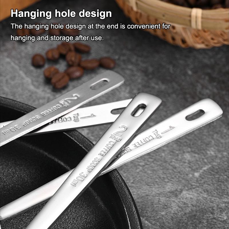 Stainless Steel Coffee Measuring Scoop Food Grade Multi Use Precise Markings for Home Baking Spice Measuring Use