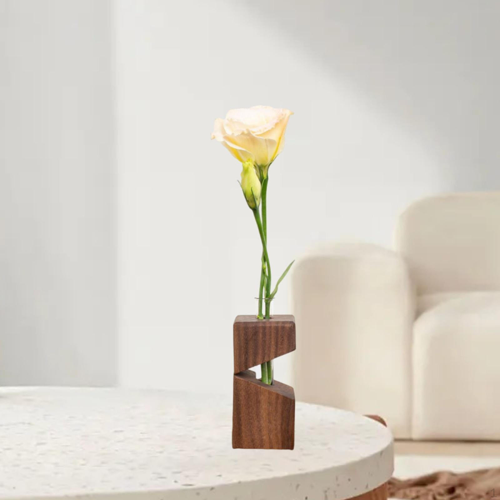 

Цветочная ваза для размножения растений Орнамент Декоративный стеклянный пробирочный террариум для растений Black Walnut