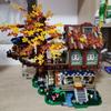 LOZ 1033 Architecture Forest Tree House Cabin Waterwheel Swing River Leaves Mini Blocks Bricks Building Toy for Children No Box