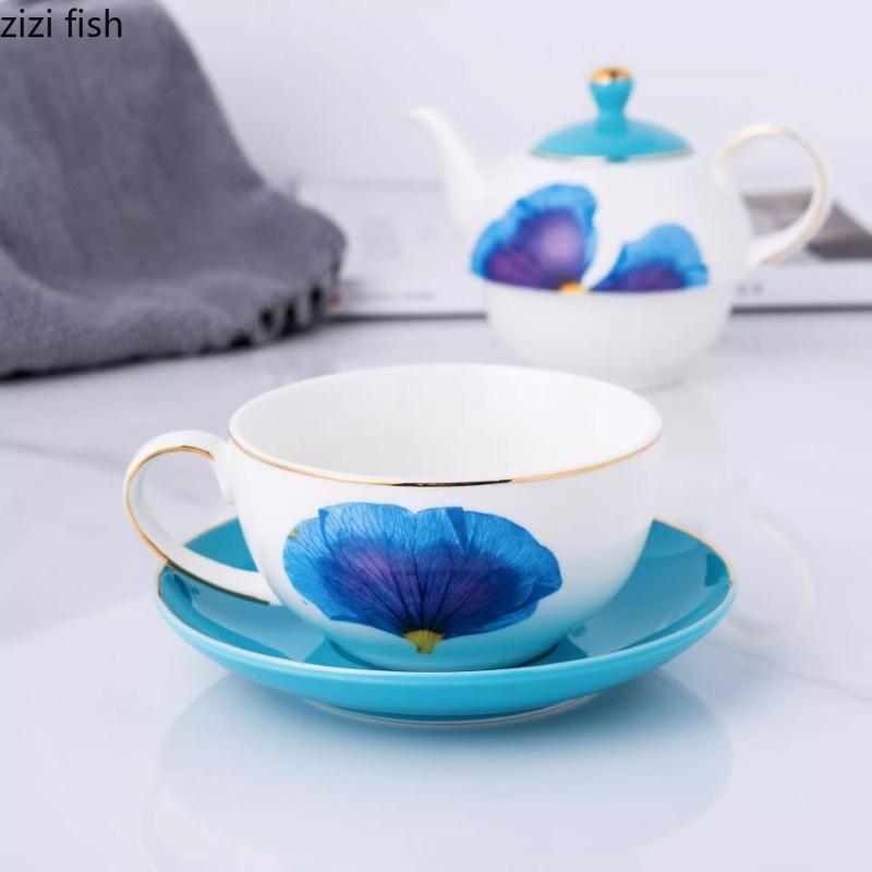 Creative Ceramic Tea Set Teapot Teacup Kettle Filter Pot Water Bottle Coffee Cup Water Cup Flower Tea Cups Teaware Sets Milk Mug