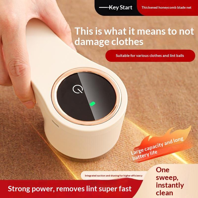 1 Set Electric Lint Remover USB Rechargeable LED Display Portable Fabric Shaver for Home Clothes Pill Fuzz Removal