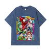 275 GSM Washed T-shirts 100% Cotton DanDaDan V8 Print Unisex Heavy Cotton T Shirt