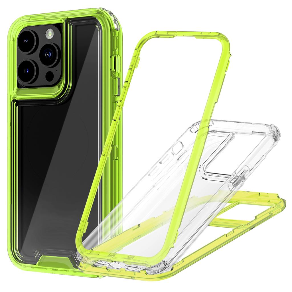 For iPhone 15 Pro Case Detachable 2-in-1 TPU+PC Clear Drop-Proof Phone Cover