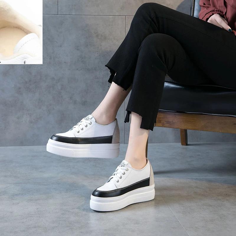 Fashion Casual Sport Sneakers Women Thick Bottom Shoes Woman 2024 Fashion Chunky Flat High Heel Tennis Females Platform Splicing Daily