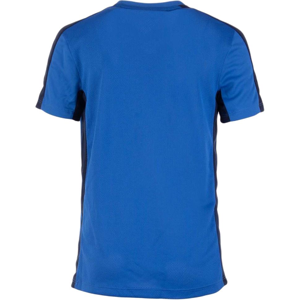 Nike Dri-FIT Academy 23 Color Block Logo Embroidered Crew Neck Sports T-Shirt Kids Tops Blue DX5482-463