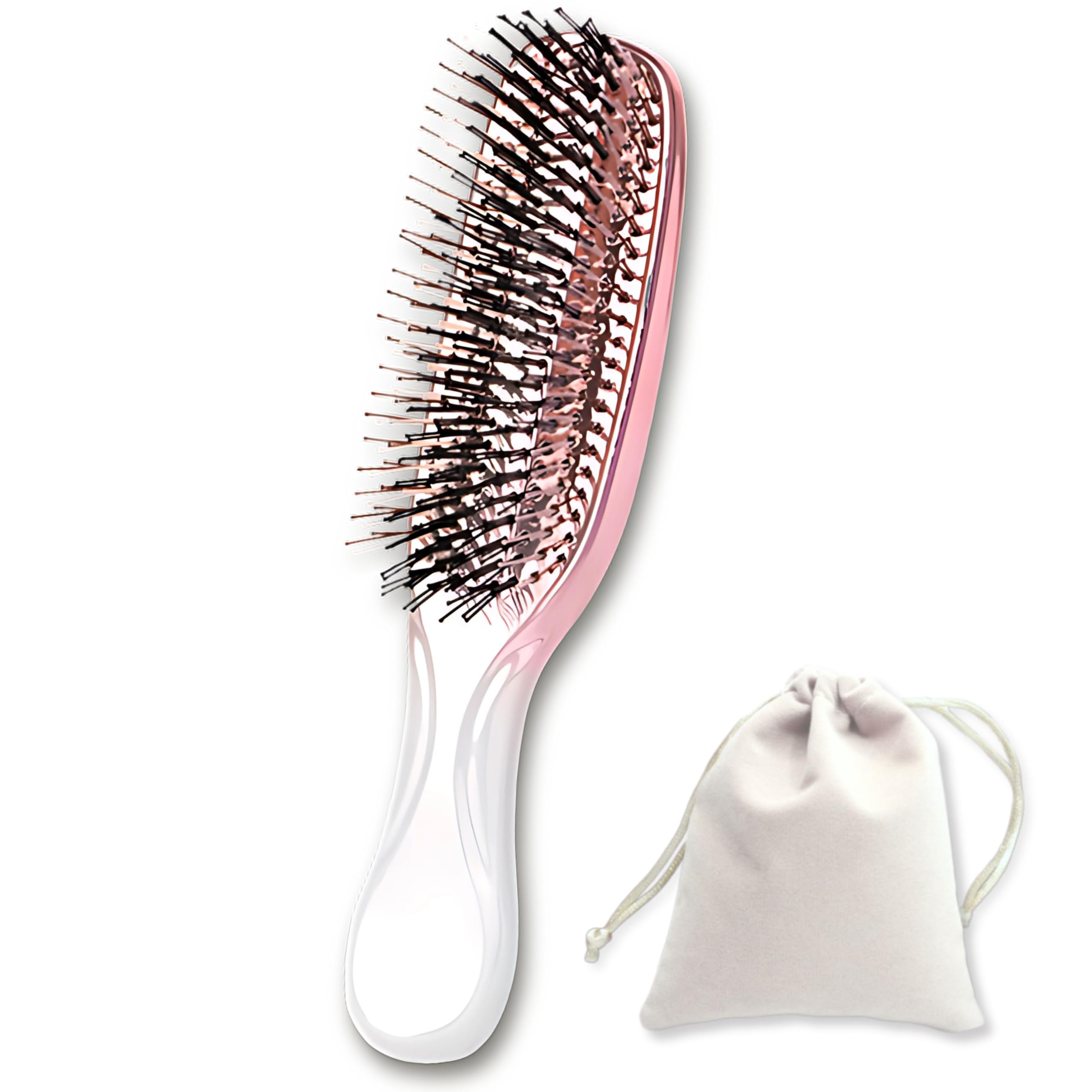 

THEN Массажная щетка для кожи головы, Салонного качества, Усиливает эффект лечения, Уход за кожей головы, Включает мешочек, Идеальный подарок (Клубничное молоко)