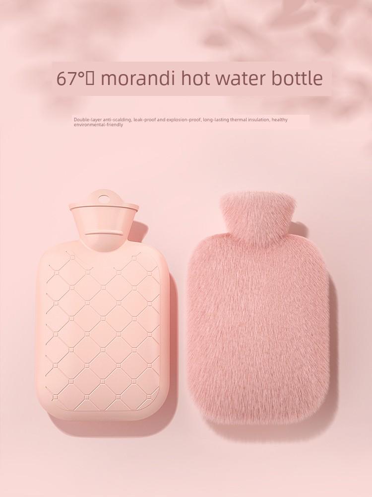 Hot Water Bottle for Warming, Plush Hot Water Bag for Stomach, Bed, and Hand Warming, Explosion-Proof, Suitable for Female Students and Menstrual