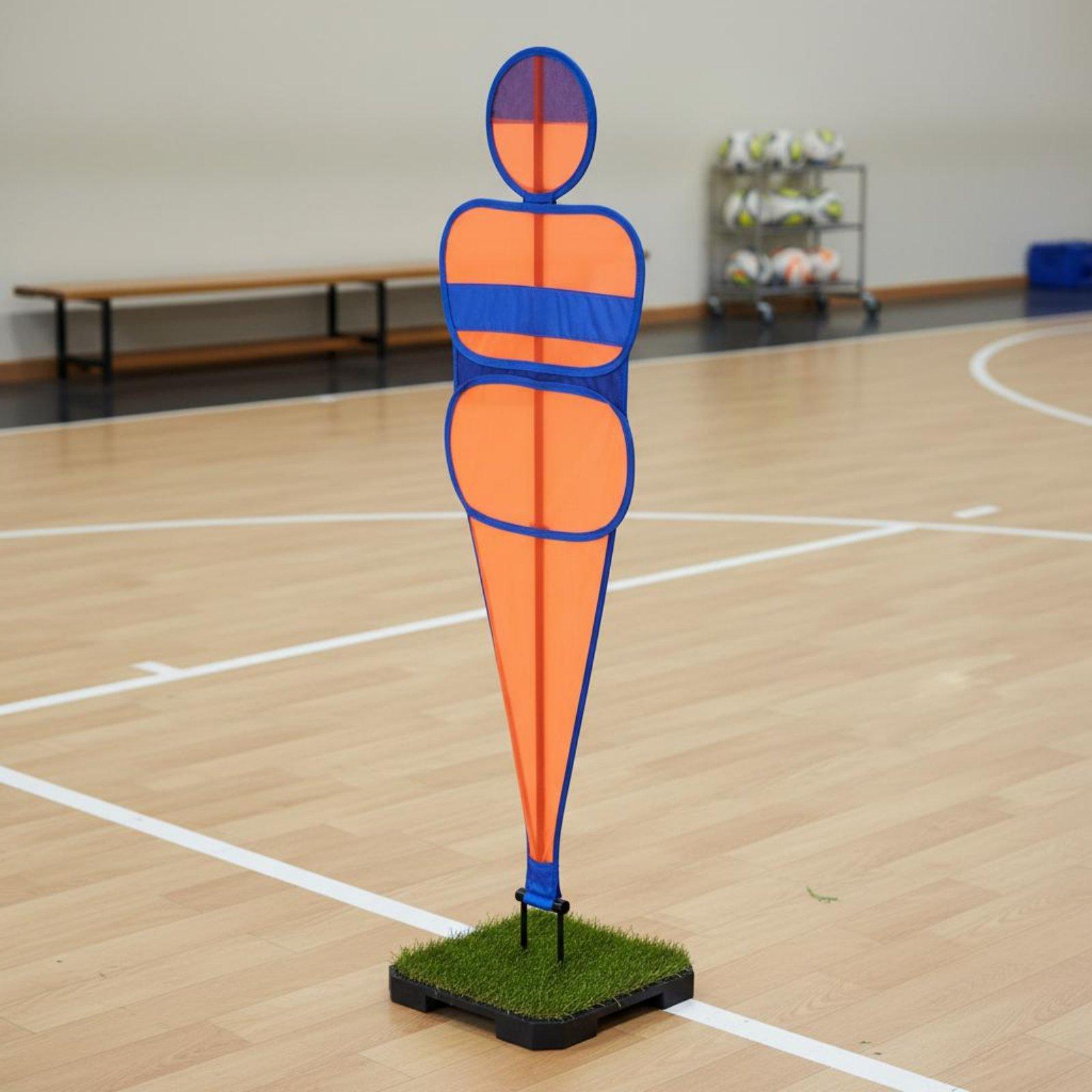 4 Stuks Opvouwbare Onbeperkte Trapmuur Stabiele Voetbalmuur Mannequin Onbeperkte Trapfiguur Stevig Voetbalfiguur Verdediger orange