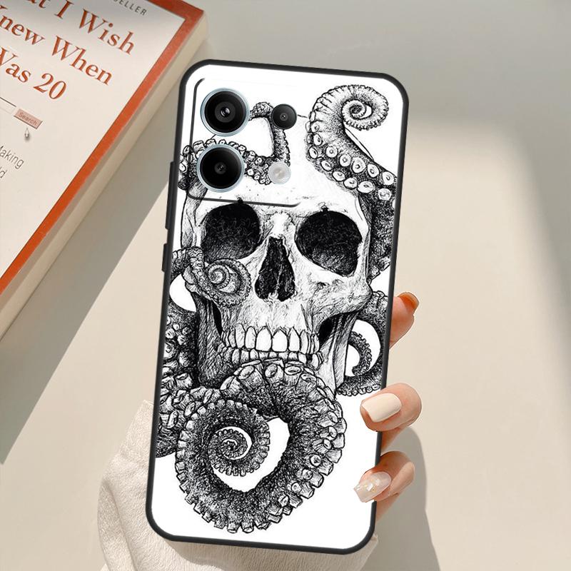Funny Skull Funda For Xiaomi Redmi Note 13 14 9 10 12 11 15 Pro Plus Case For Redmi 15 C 12C 13C 14C 10C