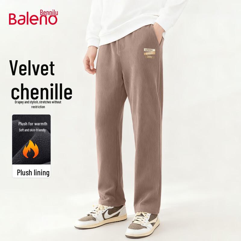 

Baleno Men s Chenille Fleece Lined Straight-Leg Casual Pants 3XL