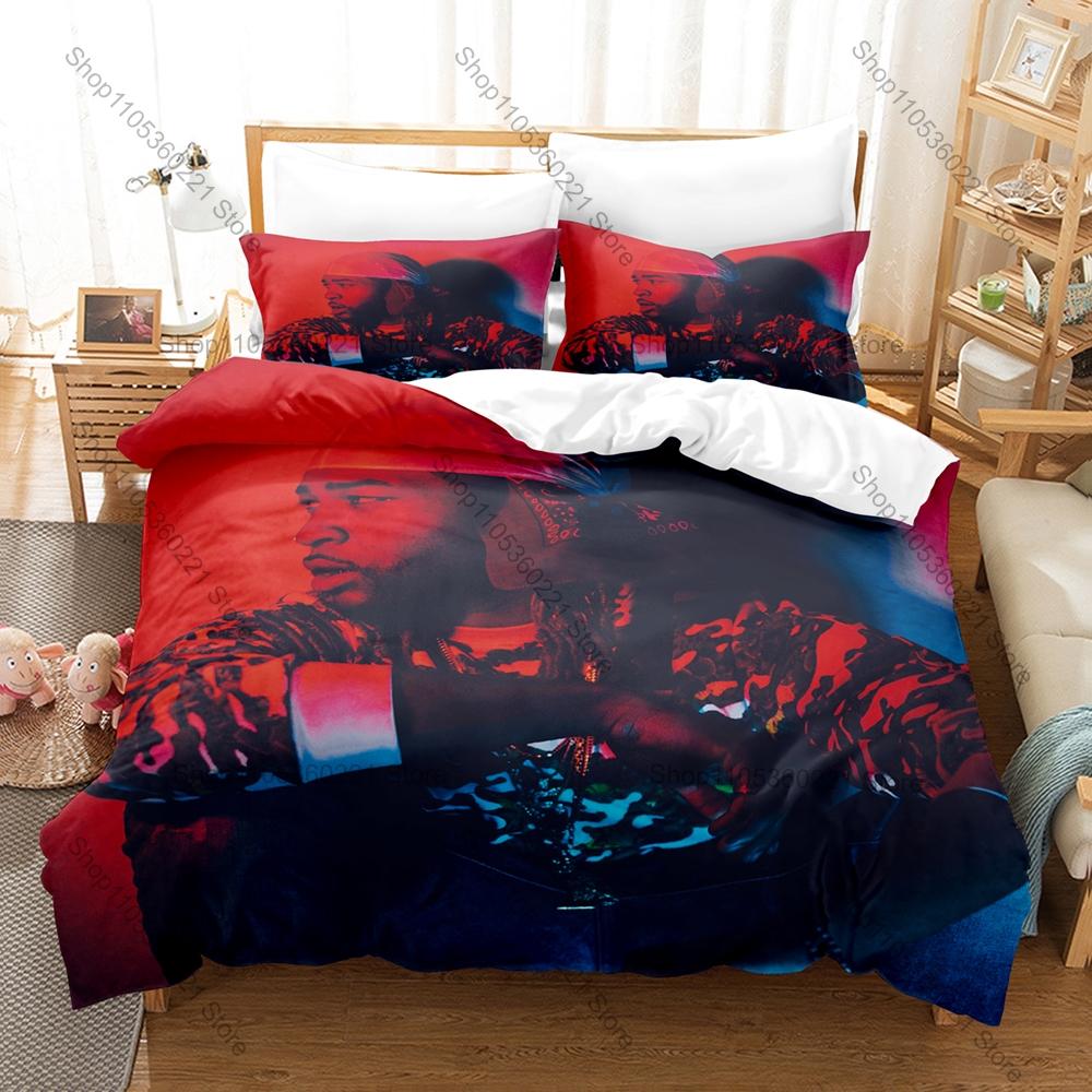 PartyNextDoor Bettwäsche-Set, Bettbezug + 2 Kissenbezüge, OVO Sound Hip-Hop Künstler Grafik Bettwäsche für Zuhause & Wohnheim