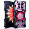 For Xiaomi Poco X7 5G/Redmi Note 14 Pro 5G Bumper Case Kickstand Aluminum Alloy Magnetic Phone Cover with Wrist Strap