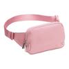 Lululemon Everywhere 2L Logo Zipper Nylon Waist Bag Large Unisex Waist Bag Pink LU9B11S-067913