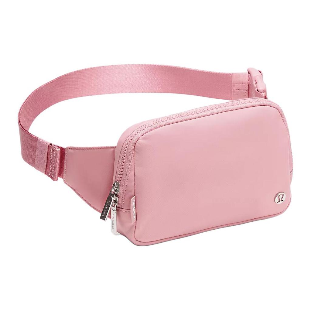 Lululemon Everywhere 2L Logo Zipper Nylon Waist Bag Large Unisex Waist Bag Pink LU9B11S-067913