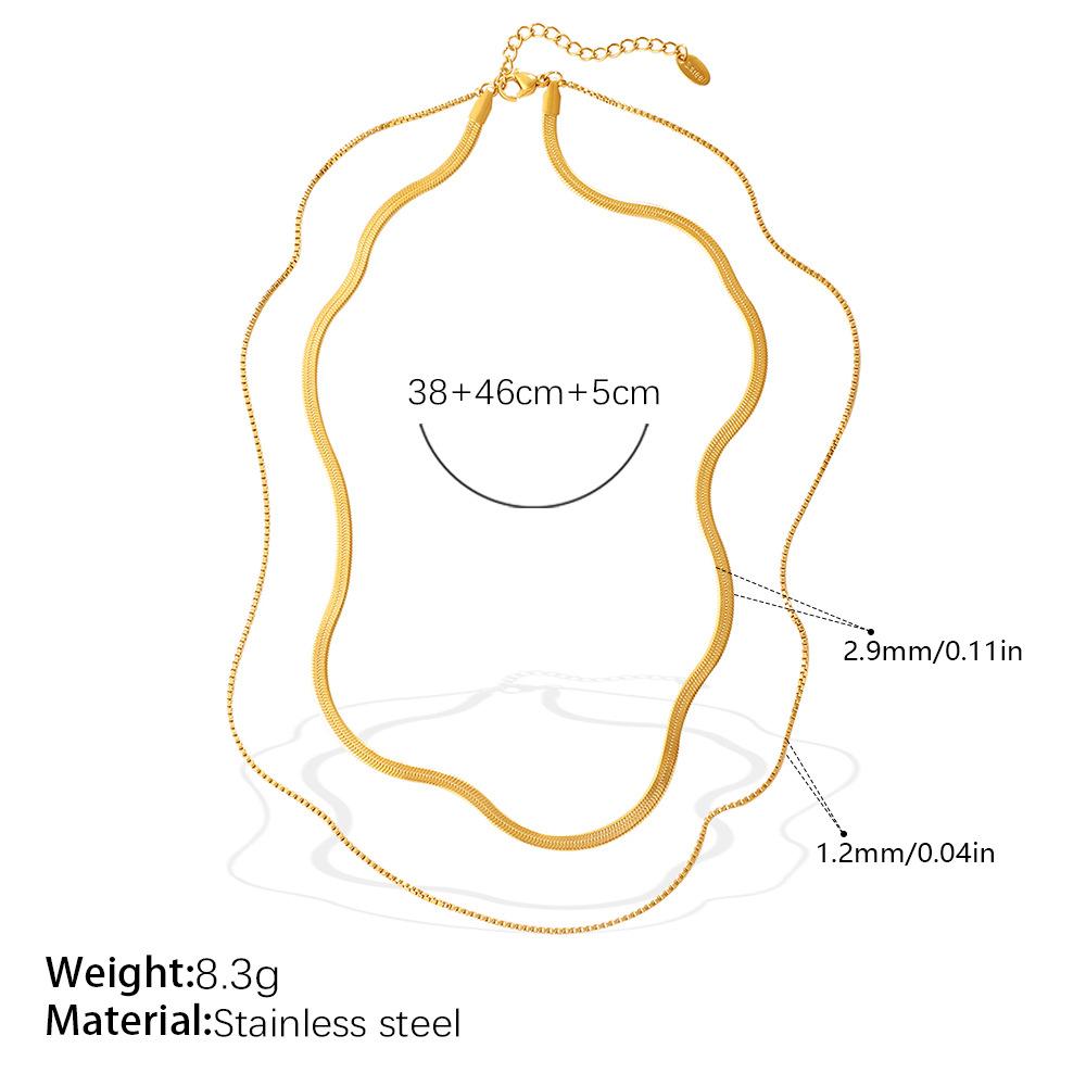 Niche Simple Double-Layer Stacked Blades With Stainless Steel Temperament Versatile And Non-Fading Collarbone Chain