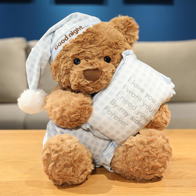 Stuffed Cute Bear Animal Plush Toy Soft And Huggable For Kids Room Gift Decor
