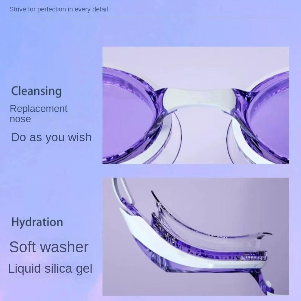 High Definition Race Swimming Goggles Hat Anti Fog Swimming Goggles Cap Set  Competition Training