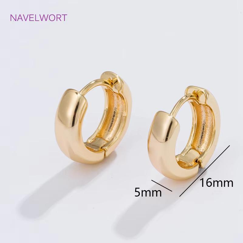 6 Sizes Gold Plated Circle Hoop Earrings Female Gift,High Quality Simple Round Earrings For Women Fashion Jewelry