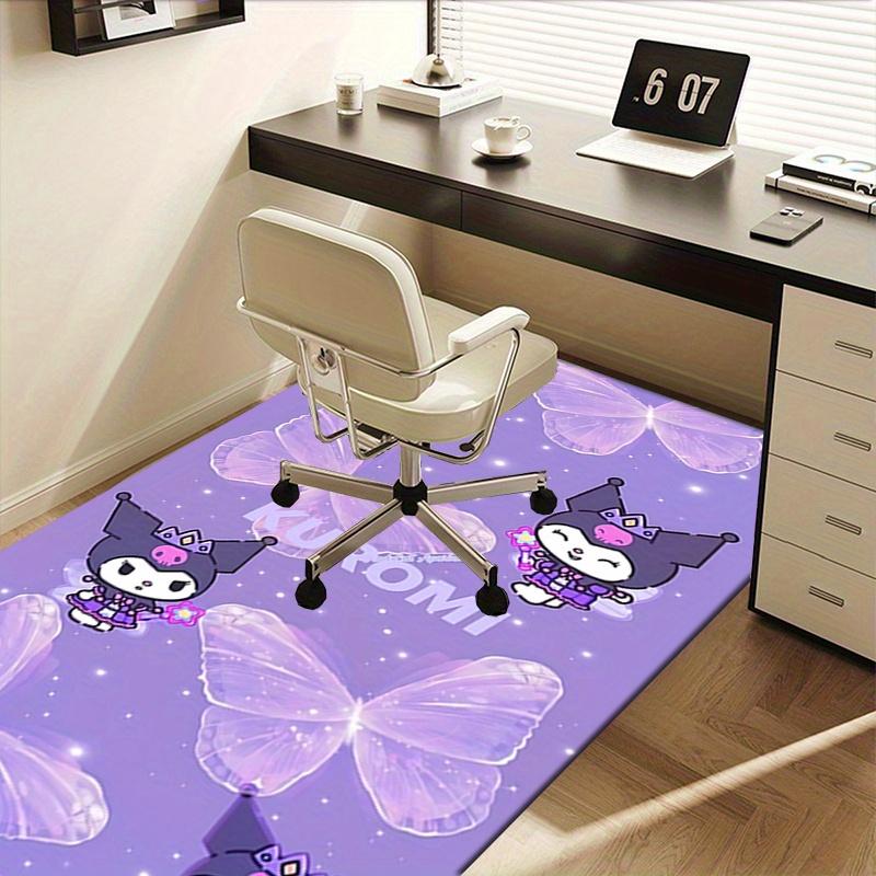 Office Rug Kuromi, Fairy Anti-Slip Rug, Machine Washable for Living Room, Bedroom, Office, Multiple Sizes, Bedroom Mat, Decorative Mat, Durable Mat, L
