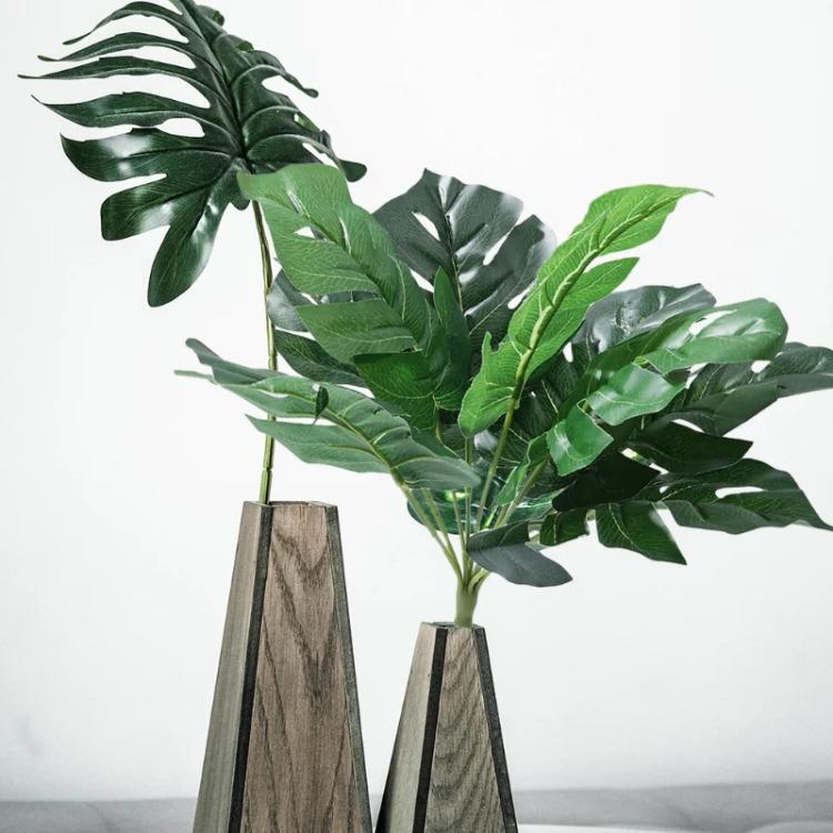 Artificial Plants Monstera Leaf Green Palm Leaves Long Branch Tropical Greenplant Garden Living Room Bedroom Balcony Decoration
