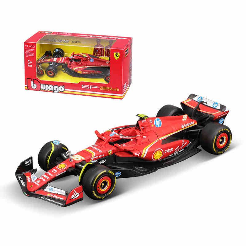 

1:43 Модель болида Ferrari SF24 F1 Сезон 2024 16# Леклер 55# Сайнс Сплав Роскошный Автомобиль Литой Формула Гоночная Игрушка Подарок