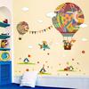 Colorful Hot Air Balloon Bear Giraffe Nursery Room Wall Sticker for Kids Rooms Children 's Room Cart