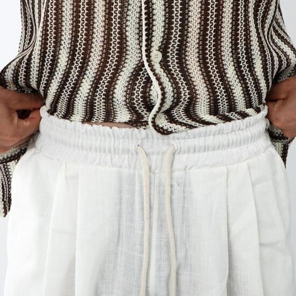 Onl Men S Linen 7 8 Bermuda ShortS White Mpn