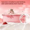 Hamster Sand Bath Container Transparent Top Large Hamster Bathroom Pet Bathtub For Grooming Cleaning Hiding Sleeping Playing