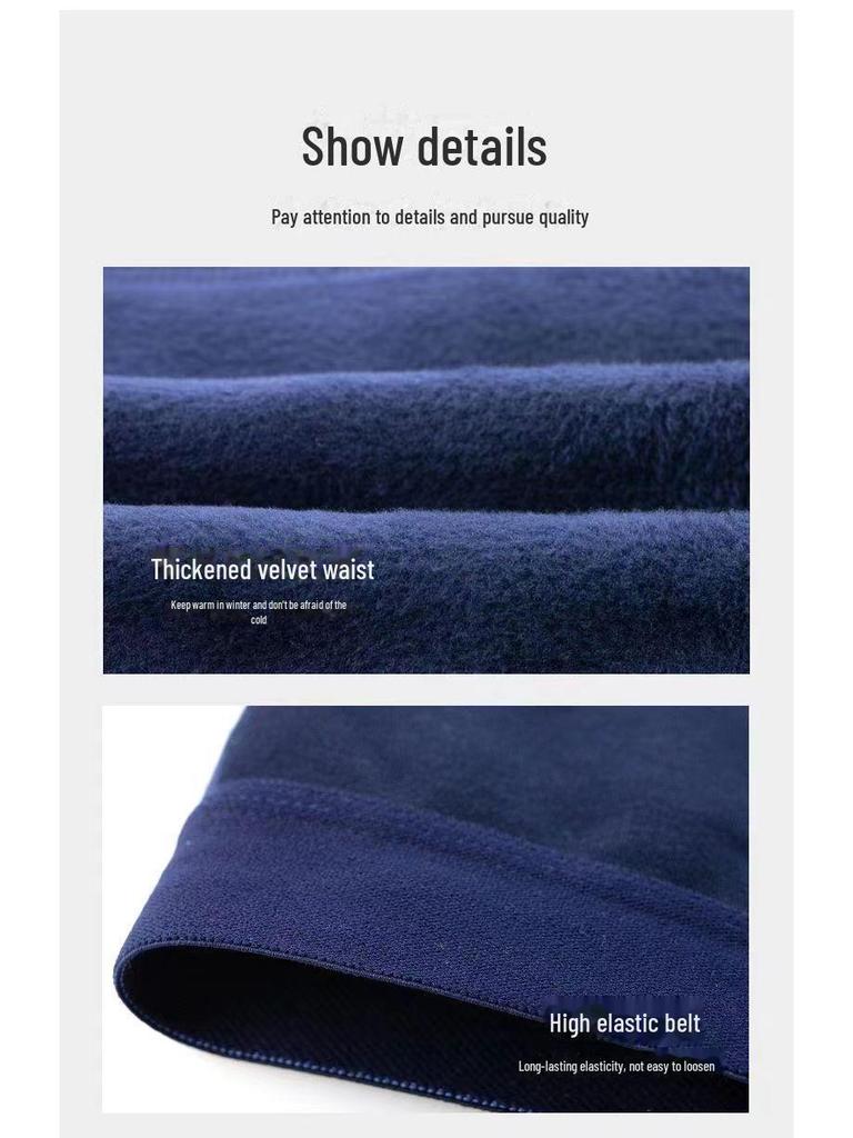 Męskie bokserki zimowe z aksamitu o wysokim stanie w dużych rozmiarach dla mężczyzn w średnim i starszym wieku