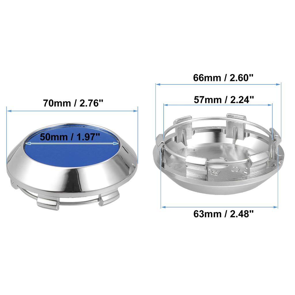 ACROPIX 70mm Diameter 6 Clip Wheel Tire Center Hub Cap