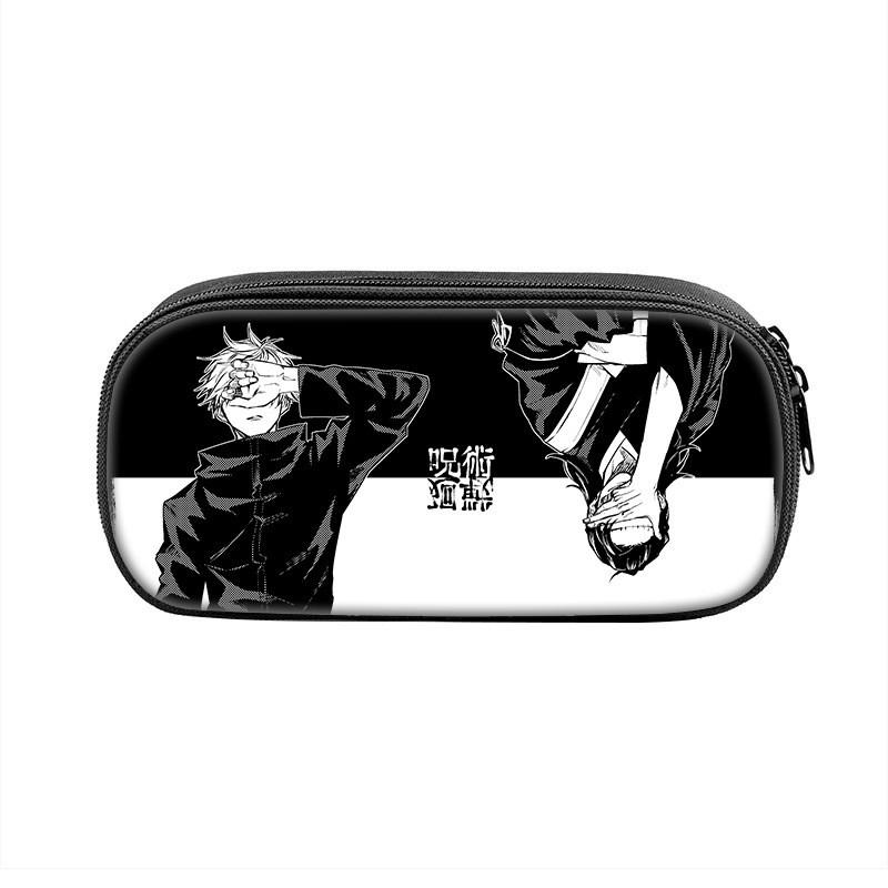 Jujutsu Kaisen Anime Character Print Student Single Layer Stationery Storage Bag For Students And Teenagers