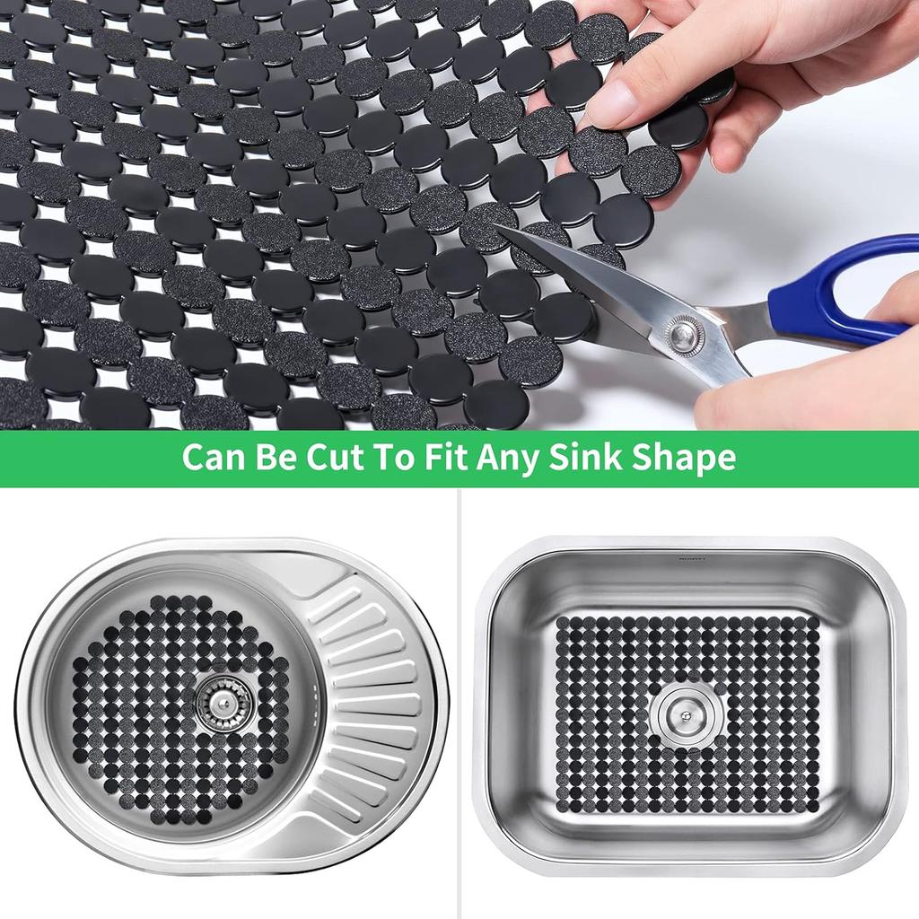 Kitchen Sink Mat Good Grip Anti Slip Sink Mat For Dinnerware Tableware for Stainless Steel/Ceramic Sinks,PVC Eco-friendly Protec