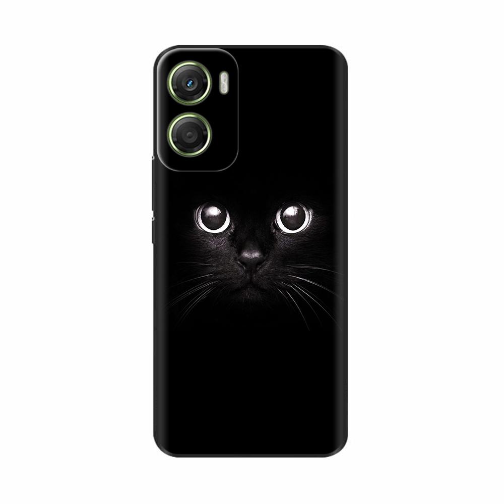 For Motorola Moto G06 4G Case Hot Flowers Painted Soft Black Silicone Phone Cases Bumper For Motorola Moto G06 4G Protect Cover