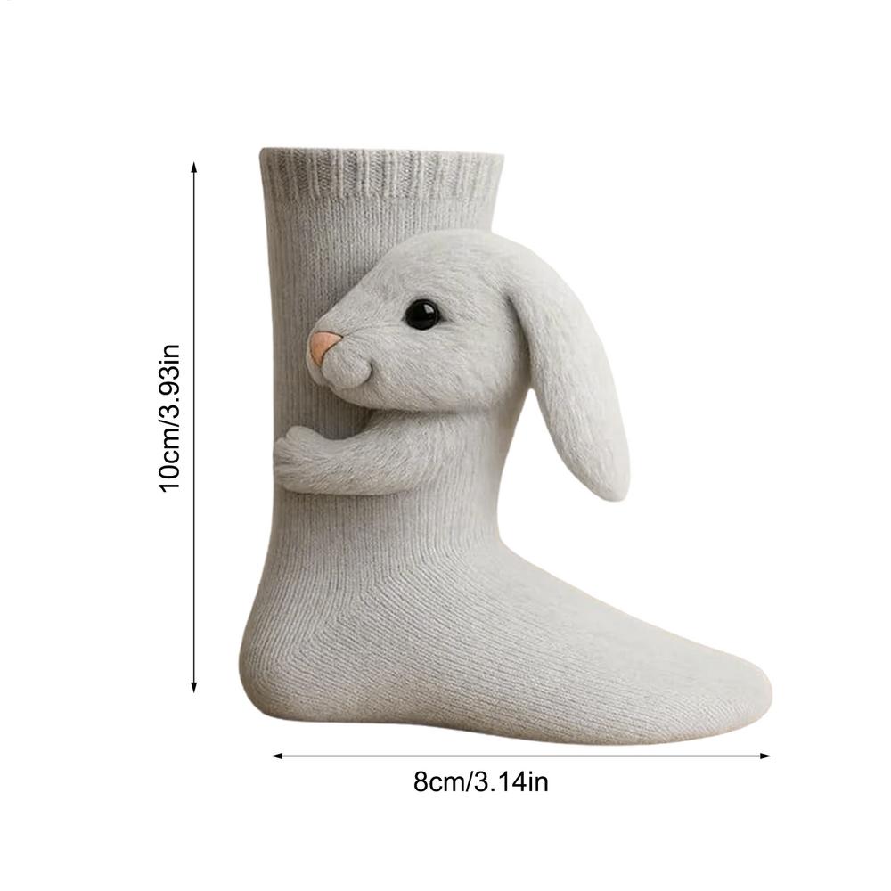 

Winter Socks for Women - Cute 3D Animal Knitted Socks Super Warm & Soft Long Crew Socks for Sleeping, Lounge, Home Holiday Gifts