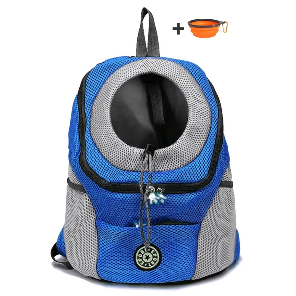 Dog Carrier Backpack Hands-Free Pet Shoulder Bag for Bike Riding Outdoor Hiking Secure Comfortable Travel Camping Bag